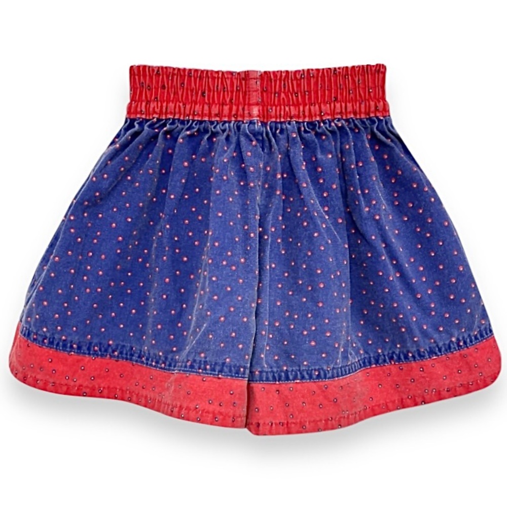 OshKosh B’Gosh Vintage Girls Nautical Wide Leg Polka Dot Pleated Shorts Blue 6X - Picture 4 of 6